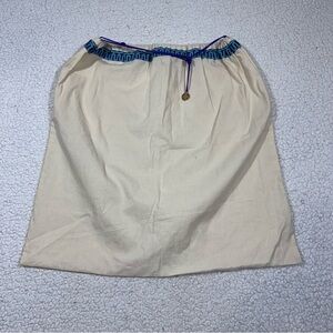 Tory Burch Large Drawstring Medallion Canvas Dust Bag Shoes Purse 22 x 23